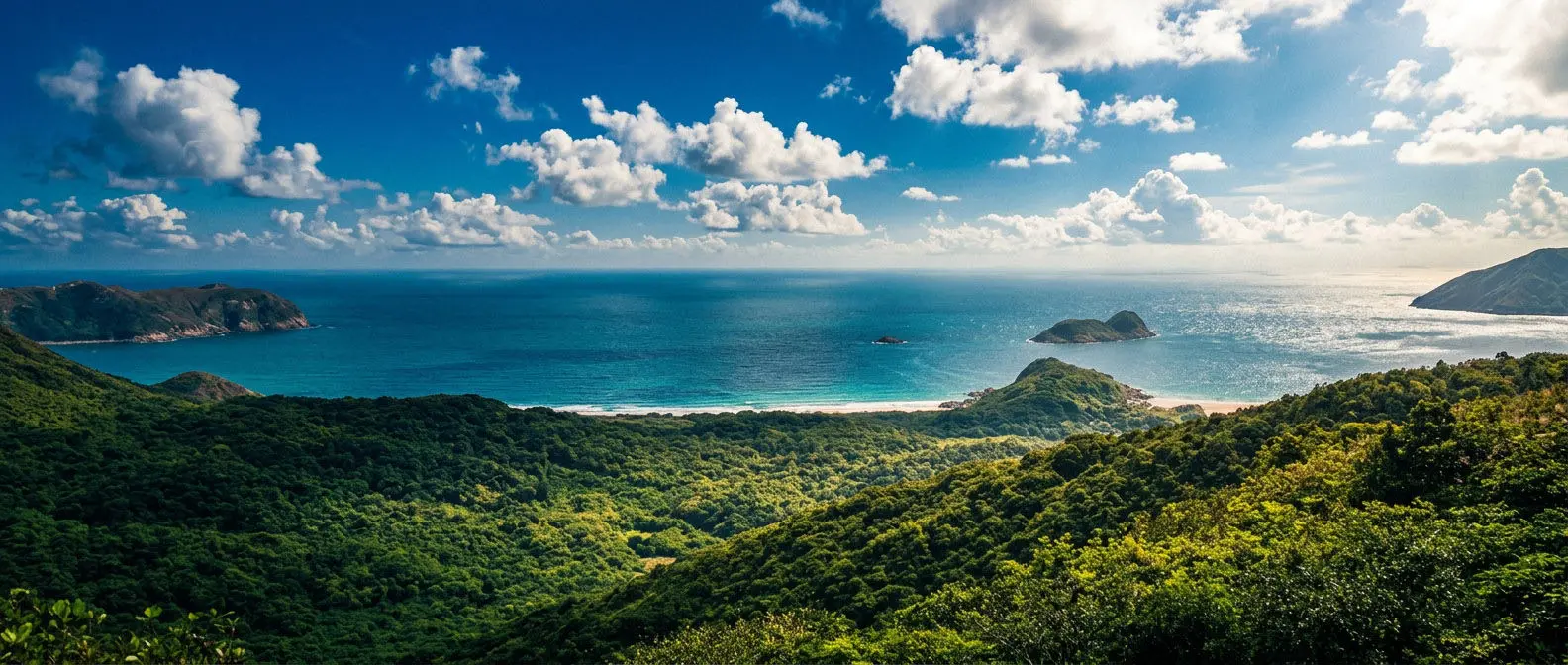 大浪西灣Tai Long Sai Wan水清沙幼白色沙灘，香港十大自然勝景第一名